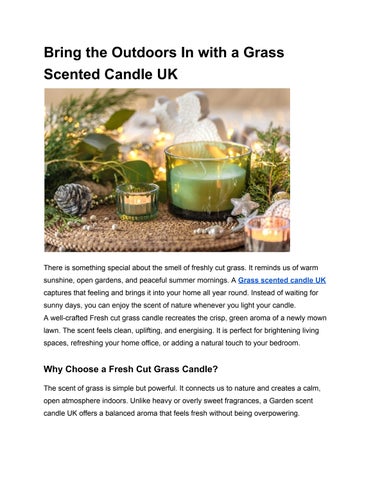 Garden Scent Candle UK – Fresh & Eco Luxury