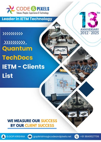 Quantum TechDocs IETM - Clients List