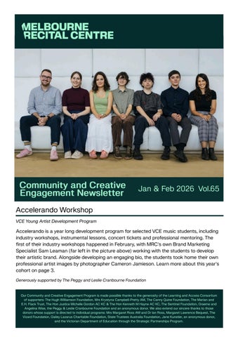 Community & Creative Engagement Newsletter | January & February 2026