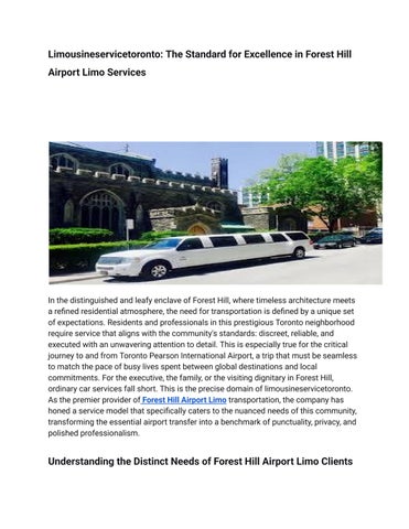 Forest Hill Airport Limo