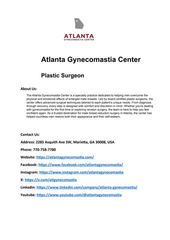 Atlanta Gynecomastia Center