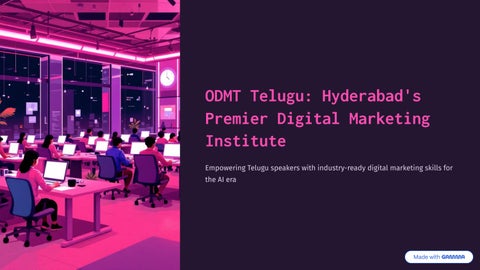 Digital Marketing Training in Hyderabad Telugu.