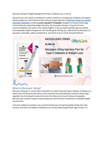 Mounjaro 10mg for Weight Management & Type 2 Diabetes Care in the UK