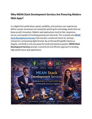 MEAN Stack Development Services.
