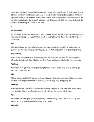 Tổng hợp đầy đủ các thuật ngữ forex cho người mới
