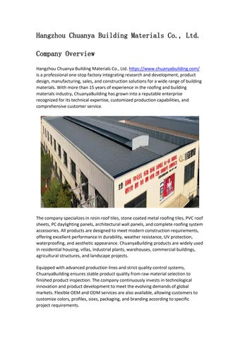 Is ChuanyaBuilding the Smart Investment for Modern Construction?