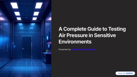 Guide to Testing Air Pressure in Sensitive Environments (2026)