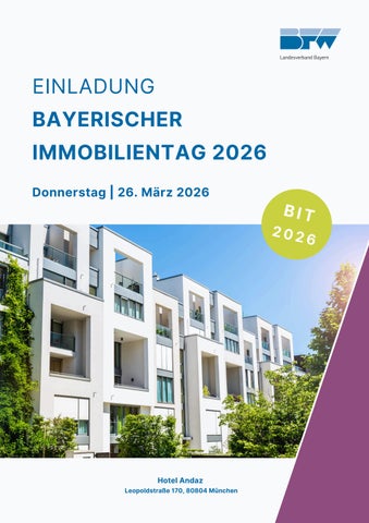 Einladung Bayerischer Immobilientag BIT 2026