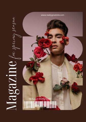Brown Simple Clean Fashion For Spring Season Magazine