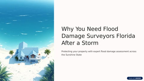 Why You Need Flood Damage Surveyors Florida After a Storm