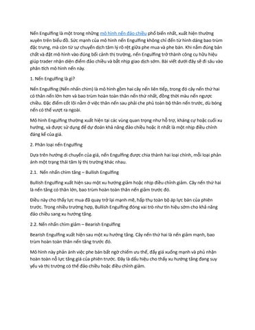 Nến Engulfing là gì? Cách giao dịch nến nhấn chìm