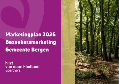 Marketing- & Jaarplan Bezoekersmarketing Gemeente Bergen 2026