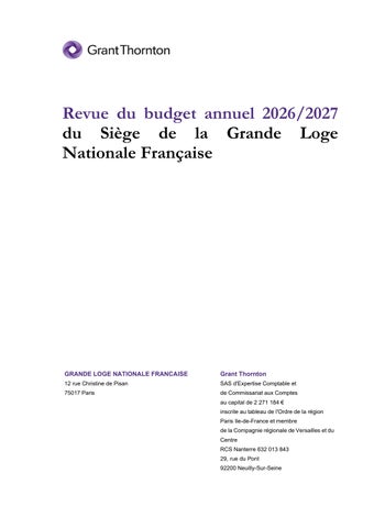 11. GLNF - GT-Revue du budget 2026-2027