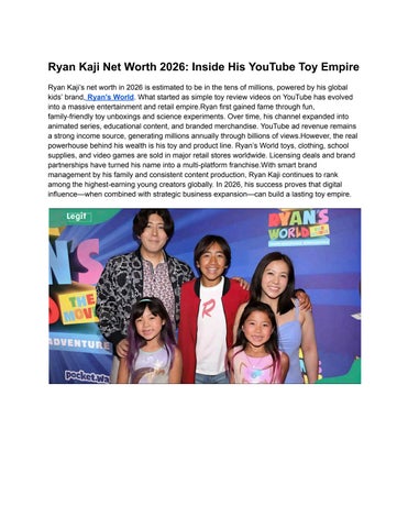 Ryan Kaji Net Worth 2026_ Inside His YouTube Toy Empire