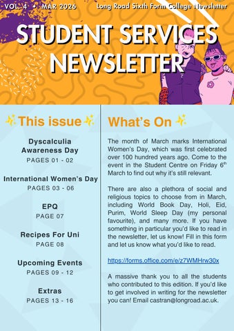 Student Services Newsletter 25/26 VOL. 4