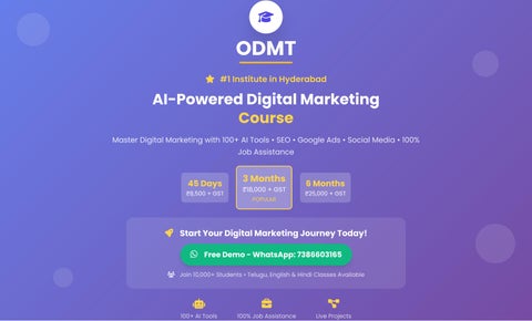 AI Powered Digital Marketing Course in Telugu by ODMT