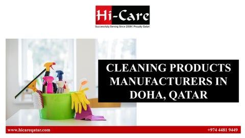 CLEANING PRODUCTS MANUFACTURERS IN DOHA, QATAR