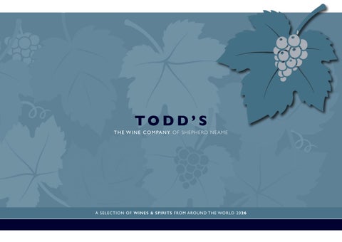 Todds wine & spirits list 2026