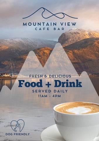 Mountain View Cafe Bar Sample Menu