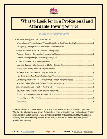 Affordable Towing Services Your Emergency Guide