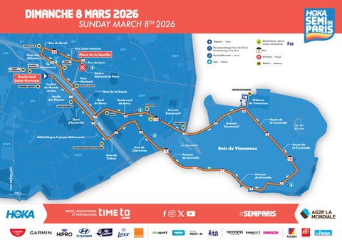 Plan du parcours Semi-Marathon de Paris 2026