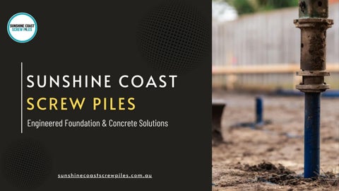 Professional Screw Piling Services Across Sunshine Coast & Brisbane