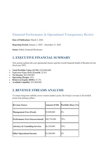 ANNUAL REPORT 2025 BEXALON 