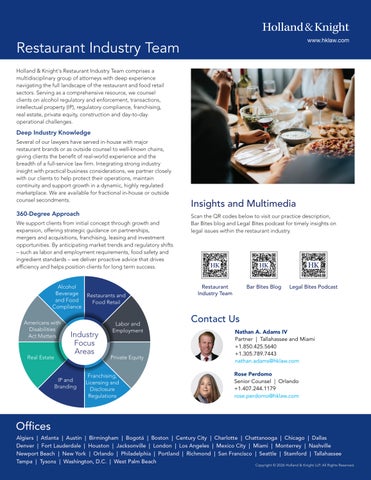 Restaurant Industry Team