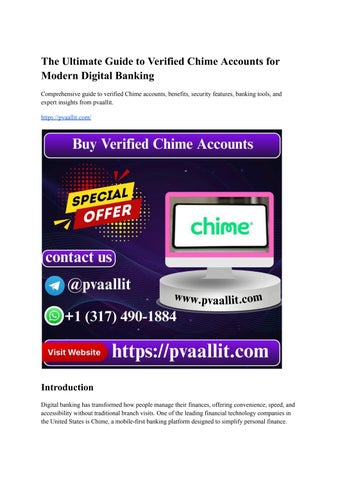 Buy Verified Chime Accounts for Modern Digital Banking