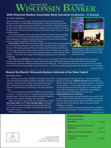 March/April 2026 Wisconsin Banker