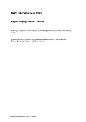 Regnskabsprogram Prisindeks 2026 – Danmark