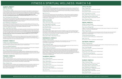 Spa Fitness March 2026