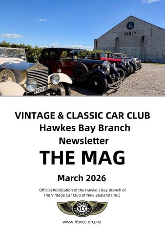 VCC Hawkes Bay Club Magazine March 2026_Email Version