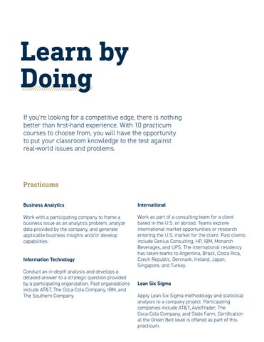 Full-time MBA Brochure by Georgia Tech Scheller College of Business - Issuu