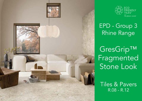 GresGrip™️ Fragmented Stone Look Tiles & Pavers from Eco Friendly Tiles Rhine Range R.08-R.12
