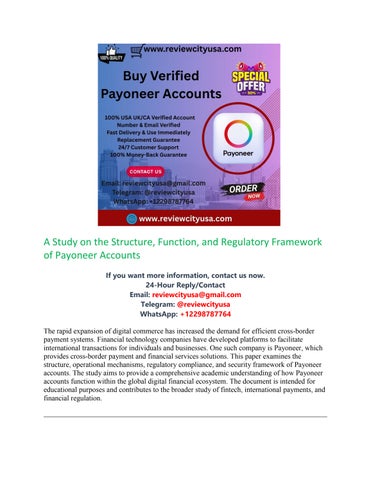 Top 7 Trusted Sources to Purchase Verified Payoneer Accounts in the USA