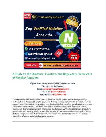 Best Places to Buy Verified Neteller Accounts in the United States