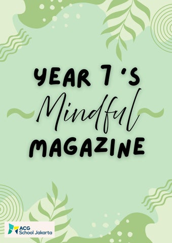 Year 7 English Mindful Magazine - Feb26