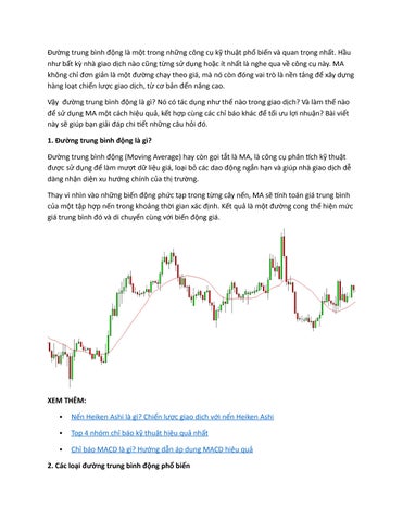 Đường trung bình động là gì - Cách giao dịch với đường MA