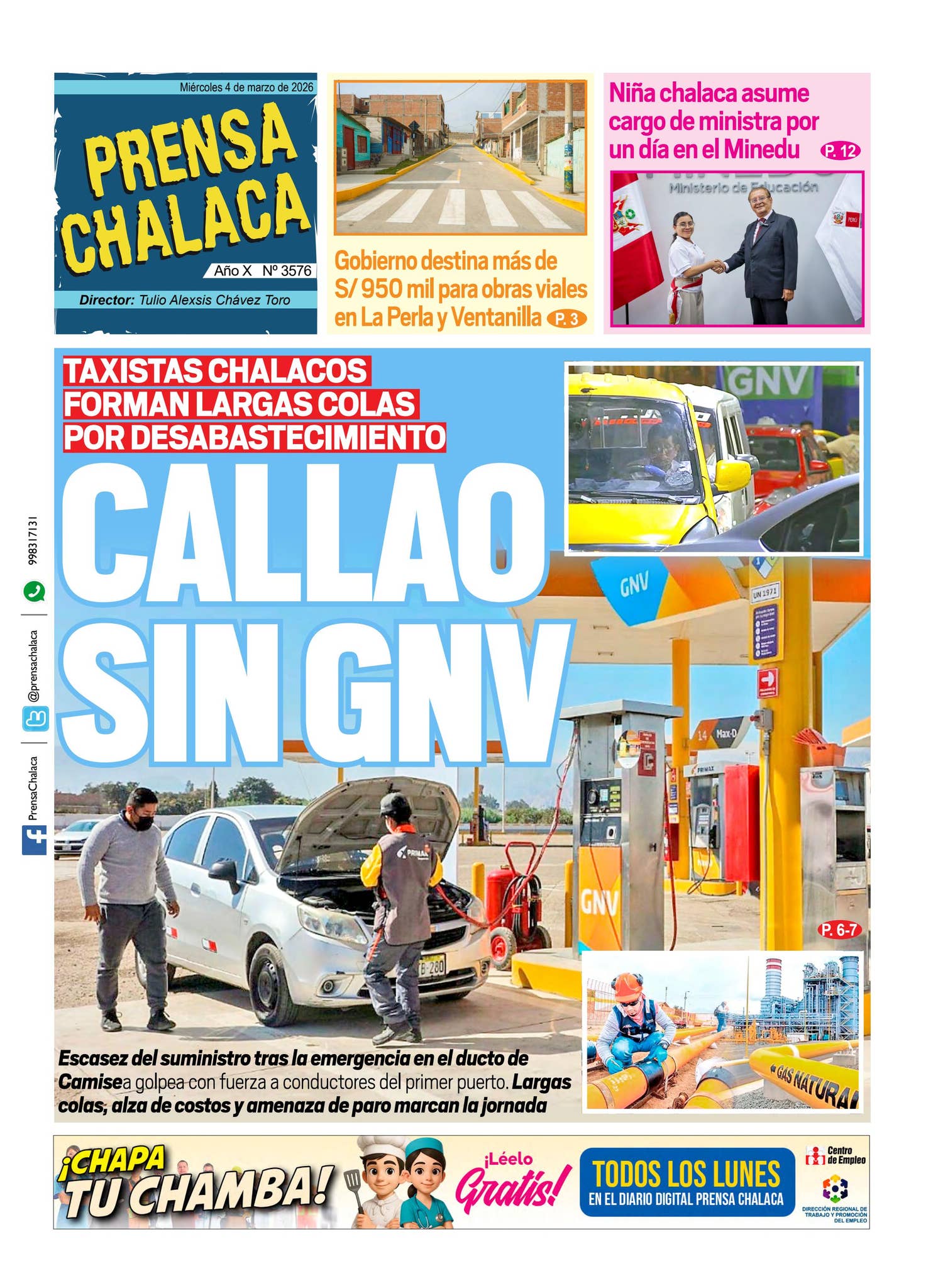 Chalaca Rep Dom Prensa Chalaca (4-3-2026) - 3576 by Grupo de Comunicaciones Así SAC - Issuu