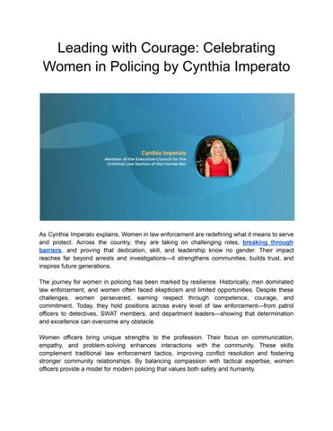 Leading with Courage_ Celebrating Women in Policing by Cynthia Imperato