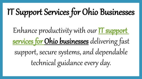 IT Support Services for Ohio Businesses
