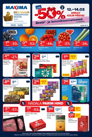 Maxima kliendileht 10.03-16.03