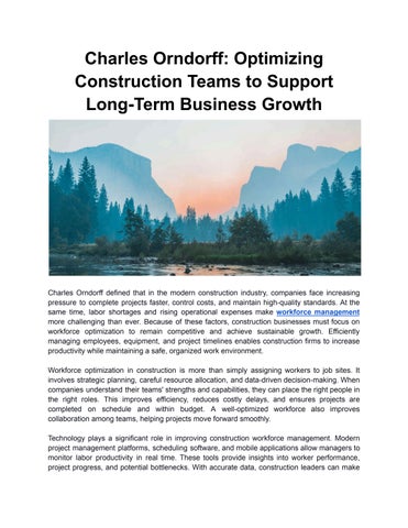 Charles Orndorff_ Optimizing Construction Teams to Support Long-Term Business Growth