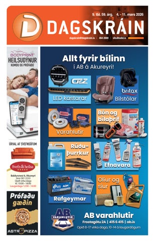 Dagskráin 9. tbl. 2026