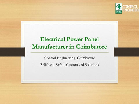 Electrical powerpanel manufacturer in coimbatore