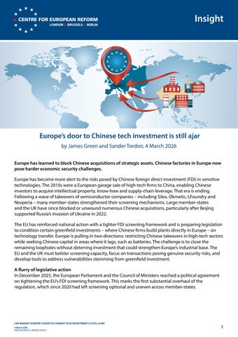 Europe's door to Chinese tech investment is still ajar