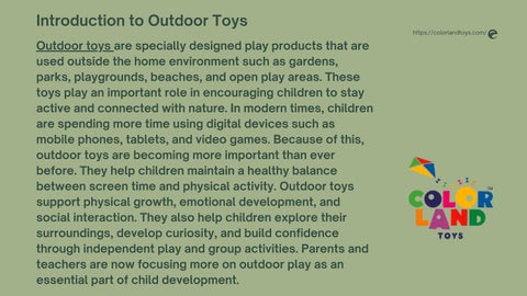 Top Outdoor Toys for Child Development and Active Play