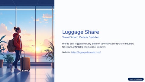 Luggage-Share – Smart Parcel Delivery with Trusted Travelers