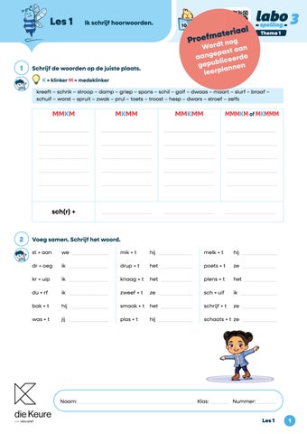 Labo Spelling 3 - Werkboek T1 (selectie) - proefmateriaal - inkijk